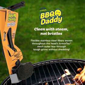 Scrub Daddy 711181423259 Grill Brush Bbq New Steam Cleaning Scrubber With Armortec Steel Mesh