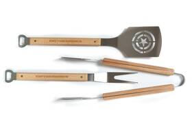Ml04717 Seven20 Marvel S Captain America 3-piece Outdoor Bbq Grill Utensil Set