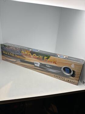 Mi220 Sharper Image Rainproof Bbq Grill Fork Meat And Fish Thermometer New Sealed