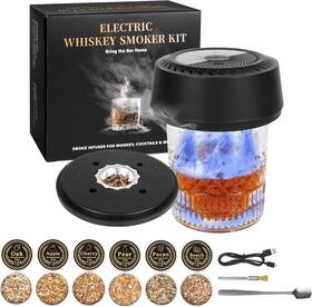 Shenzhen Qinyi Electronic Technology Co. Ltd. 768825716499 Electric Whiskey Smoker Kit Rechargeable Cocktail With 6 Wood Chips