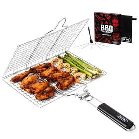 Shizzo 065006429038 Shallow Grill Basket Set Grilling Accessories Barbecue Bbq Stainless Steel