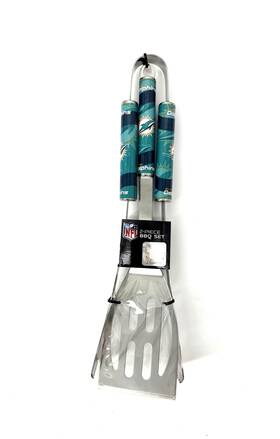 F2bq060 Siskiyou Sports Miami Dolphins Nfl Licensed 2 Piece Bbq Grill Tool Set New