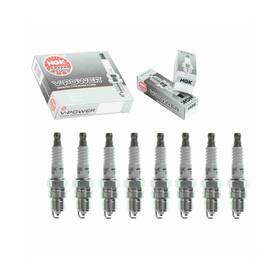 4024150427 Sixity Auto 8 Pc Ngk V-power Spark Plugs Compatible With Ford F-150 5.0l 5.8l V8 1975-1996