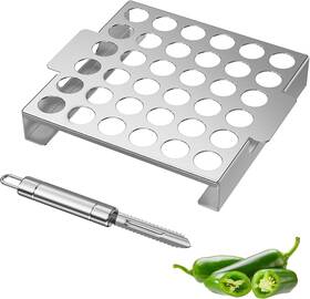 Skyflame 445030484490 Jalapeno Grill Rack With Handle And Chili Pepper Corer Tool - Large 36