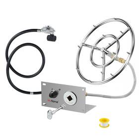 Sk-fb0356-ss-18 Skyflame 18 Inch Round Fire Pit Burner Kit Stainless Steel Jet Ring With Propane C
