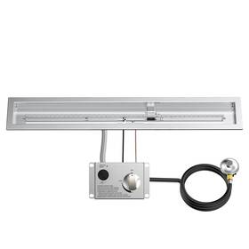 Sk-fc0201-lp-48 Skyflame Spark Ignition Gas Fire Pit Burner Kit 48 Inch Linear Stainless Steel Complete D