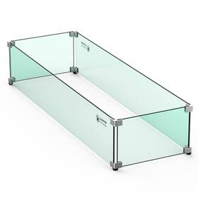 Sk-fe0214-36 Skyflame Fire Pit Glass Wind Guard 36 Inch X 11.5 Tempered Windscreen Fits For L