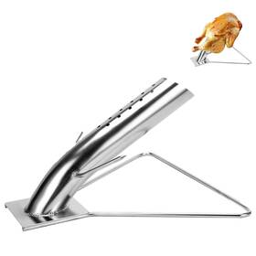 Sk-qd0168-ss1 Skyflame Stainless Steel Vertical Bbq Chicken Roaster Rack With Beer Can For Roasting