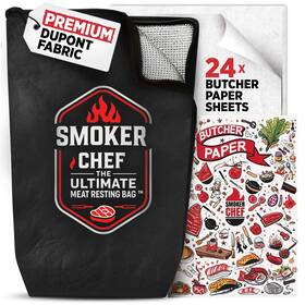 Sc-bmrb-v1 Smoker Chef Ultimate Meat Resting Bag 21 Inch Black Bbq Blanket 24 Butcher Sheets
