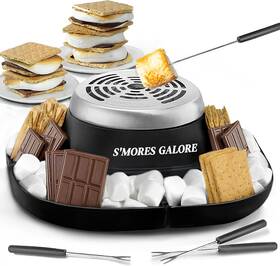 Scm005 Smores Galore Sftmores Electric Maker Tabletop Indoor - Perfect Family Black