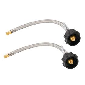 Solimeta 727196925688 15 Inch Rv Propane Pigtail Hose 1/4 Npt Stainless Braided R