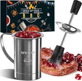Bbqt01-t Soofun Stocking Stuffers Grilling Gifts For Men - Smoker Accessories Bbq Silver