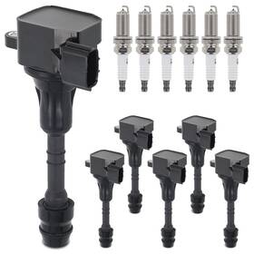 Uf349 Sorghum Ignition Coil Pack And Spark Plugs Compatible With Nissan Altima Maxi