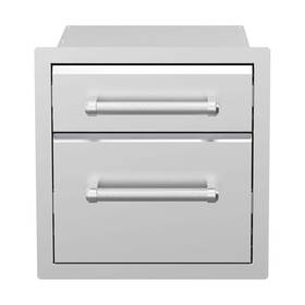 780-0017a Spire 18 Inch Outdoor Kitchen Built-in Grill Cabinet 2 Drawer Access Unit
