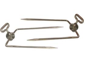 Spitjack 669002964767 Stainless Steel Rotisserie Forks Pair For 1 Inch Spit Lamb Chicken Turkey