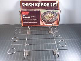 Stainless 077924025013 Vintage 12 Inch Weber 2501 Shish Kabob 6 Piece Set