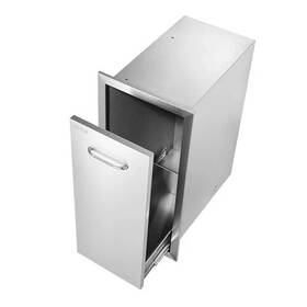 Stainless 803645175092 Vevor Pull Out Trash Drawer 13.4 Inch W X 25.7 H 19.6 D Lower Sliding Rails Stainle