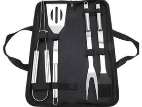 Stainless Bh-743 4-piece Bbq Grilling Utensil Tool Set Grill Accessories