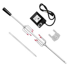 Gr-39-3 Stainless Steel 4w Rotisserie Kit Bbq Grill Set Roaster Spit Rod Electric Motor