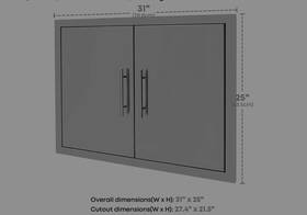 Z009-31-ss Stainless Stanbroil Steel Bbq Double Door Outside Island Grilling Station 31x25