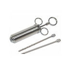 Stainlesssteel001 Stainless Steel Meat Injector Bbq Syringe Marinade Seasoning 490700537959