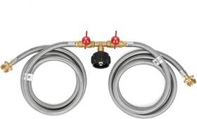 C028-lp-ss Stanbroil 5 Feet Stainless Braided Propane 2 Way Splitter Adapter Hose With