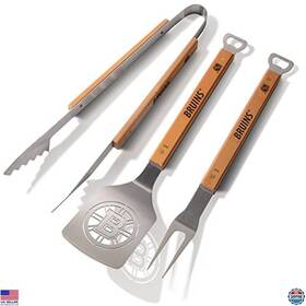 B00d9hrb5i Stanley Nhl Boston Bruins 3-piece Bbq Set - Grill Tools For Fans And Tailgating