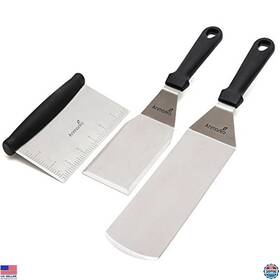 B072mxwdd6 Stanley Stainless Steel Metal Spatula Set Of 3 - Heavy Duty Griddle Bbq Grill Tools
