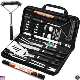 B0cq86h64f Stanley 31pcs Heavy Duty Bbq Grill Accessories Set Stainless Steel Tools And Carry Bag