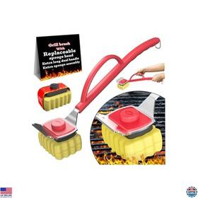 B0ddl2ddll Stanley Bristle-free Grill Brush And 2 Sponge Heads Safe Steam Cleaner For Bbq Grates