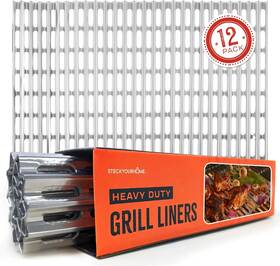 Stock Your Home 840342301874 12 Pack Aluminum Grill Grate Liners Inch X 20 No Mess Foil Disp
