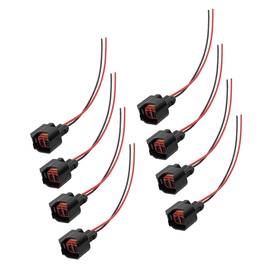 Fdc-19 Strendier 8pcs Fuel Injector Connector Pigtail Kit Waterproof Shell Wiring Harness Rep