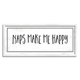 Stupell Industries 049182386441 Naps Make Me Happy Phrase Distressed Plank Pattern Designed By Jennifer Pugh