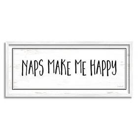 Stupell Industries 049182386458 Naps Make Me Happy Phrase Distressed Plank Pattern Designed By Jennifer Pugh