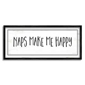Stupell Industries 049182386496 Naps Make Me Happy Phrase Distressed Plank Pattern Designed By Jennifer Pugh