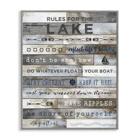 Stupell Industries 196216159455 Advice From The Lake List Rustic Plank Pattern Designed B
