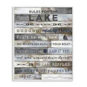 Stupell Industries 196216159493 Advice From The Lake List Rustic Plank Pattern Designed By Natalie Carpentie
