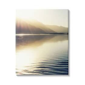 Stupell Industries 197081257413 Quiet Mountain Lake Water Ripples Sunrise Rays Canvas Wall Art Design By Sav