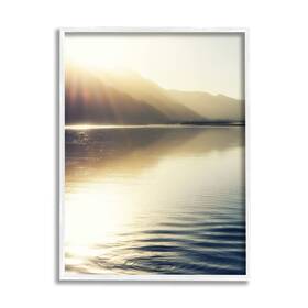 Stupell Industries 197081257574 Quiet Mountain Lake Water Ripples Sunrise Rays Framed Wall Art Design By Sav
