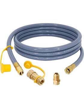 Sumnew 784140841852 12 Feet 1/2-inch Natural Gas Hose With Quick Connect Fitting For Bbq Grill