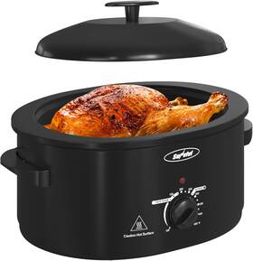 Zer006bk Sunvivi 8-quart Roaster Oven With Self-basting Lid Electric 8 Qt Black