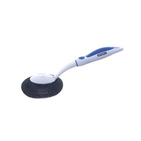 Superio 798837555793 Bbq Grill Brush Bristle Free Stainless Steel Scrubber Blue Scourer