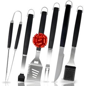 Rc499-1 Supernal Pro Grill Master Kit -6pc Heavy Duty Stainless Steel Bbq Tools Set W