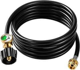 Suppmen 313109486416 Propane Tank Adapter Hose With Gauge Connect To 1lb 20lb