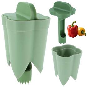 Suuker 719645236964 2-in-1 Pepper Corer Set Seed Apple Core Remover Green