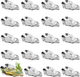 Suwimut 313039236204 Set Of 20 Oyster Shells Stainless Steel Reusable - Large Grilling