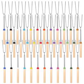 632533 Synhhergyx 36pcs Marshmallow Roasting Sticks Bulk 32 Inch Long Extendable Forks Smores