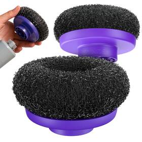 Synoshi 060694464873 Pro Electric Spin Scrubber Steel Brush Set For Cleaning 2 Units Perfect