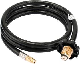 59035 Syunsxoon 5ft Rv Propane Hose Pol X 1/4 Inch Inverted Male Flare Extension Tank Ho