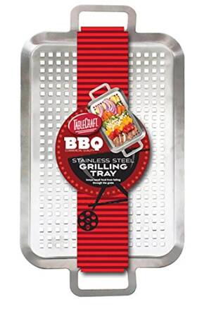 Bbq1710 Tablecraft 4732427 Bbq Rectangular 17-inch Grilling Tray Stainless Steel Smal